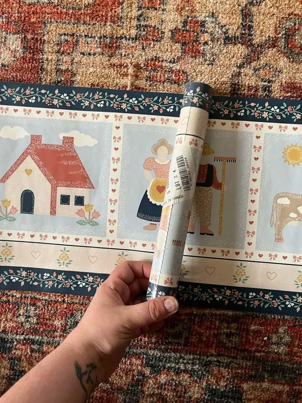 Vintage Country Farmhouse Wallpaper Border 10 Yards BHL4906